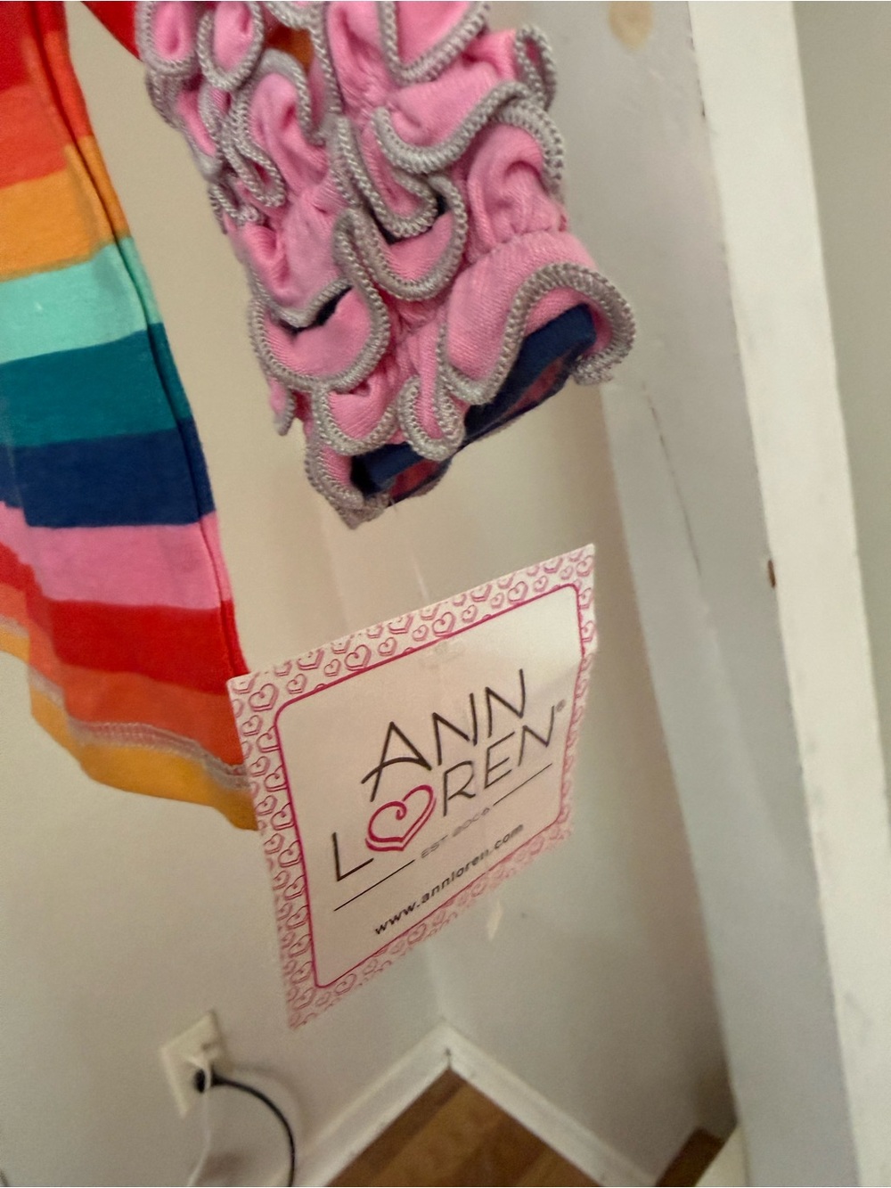 NWT Ann Loren Rainbow Striped Shirt - Picture 7 of 7